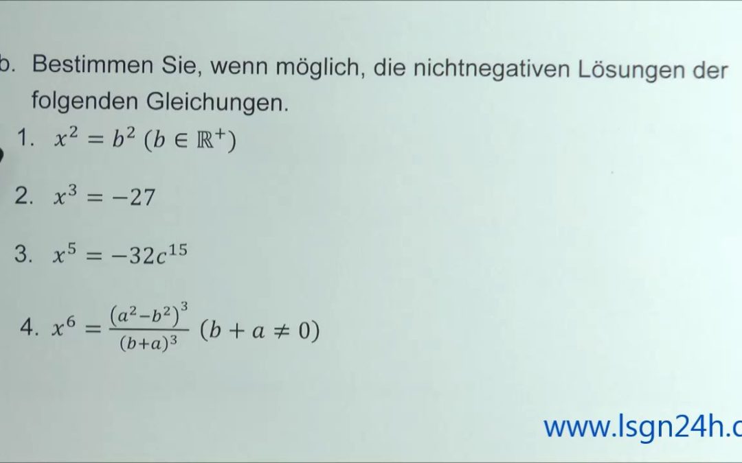 ADA: Potenzen (Teil 2) : Quadratische Grundgleichung