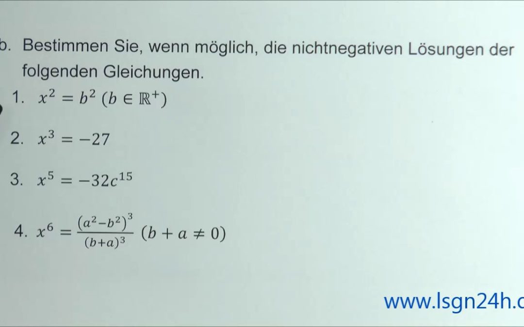 ADA: Potenzen (Teil 2) : Quadratische Grundgleichung