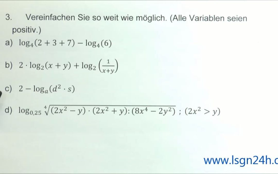 ADA: Logarithmen : Differenz aus Zahl und Logarithmus