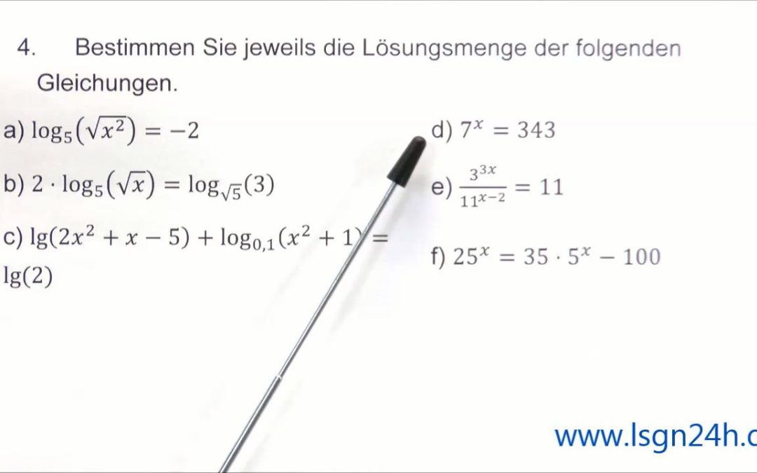 ADA: Logarithmen : Elementare Exponentialgleichung