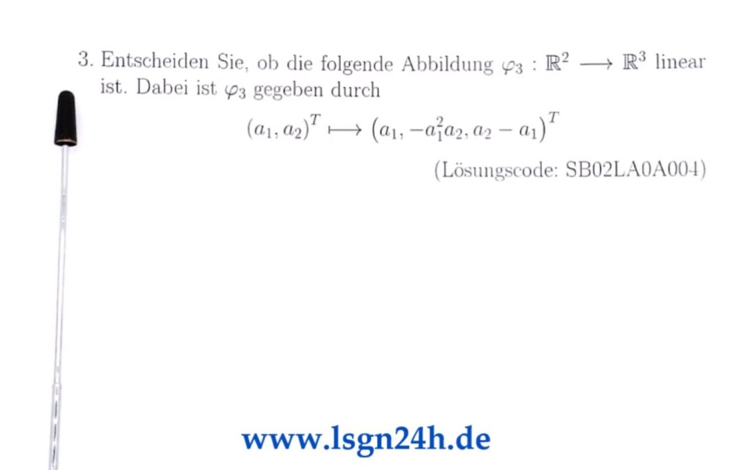 Ist die Abbildung linear? (3 von 3)