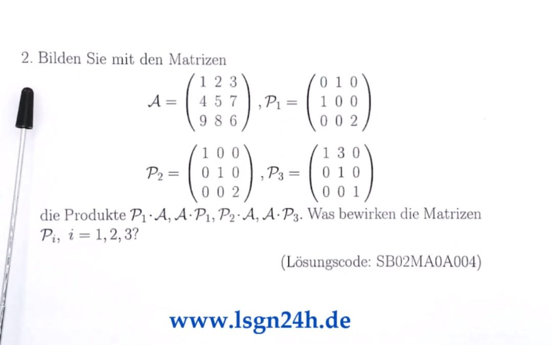 Was bewirken die Produkte mit den Matrizen $\mathcal{P}_i$?