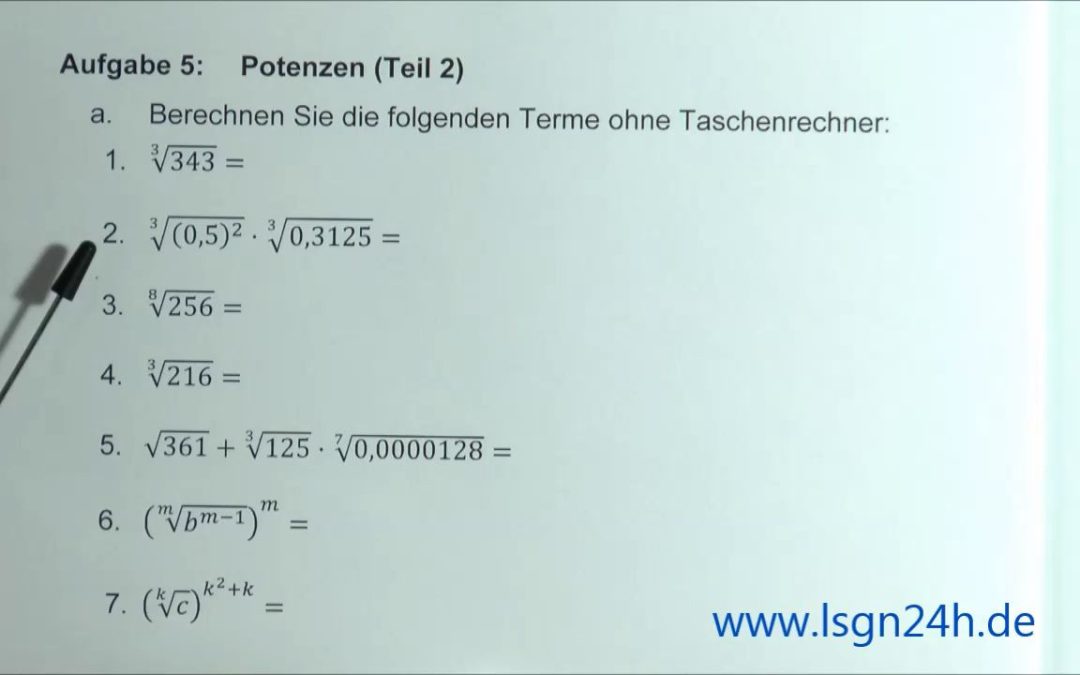 ADA: Potenzen (Teil 2) : Produkt dritter Wurzeln