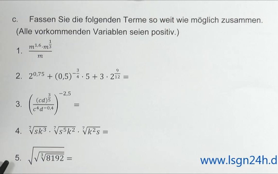 ADA: Potenzen (Teil 2) : Verschachtelte Wurzeln