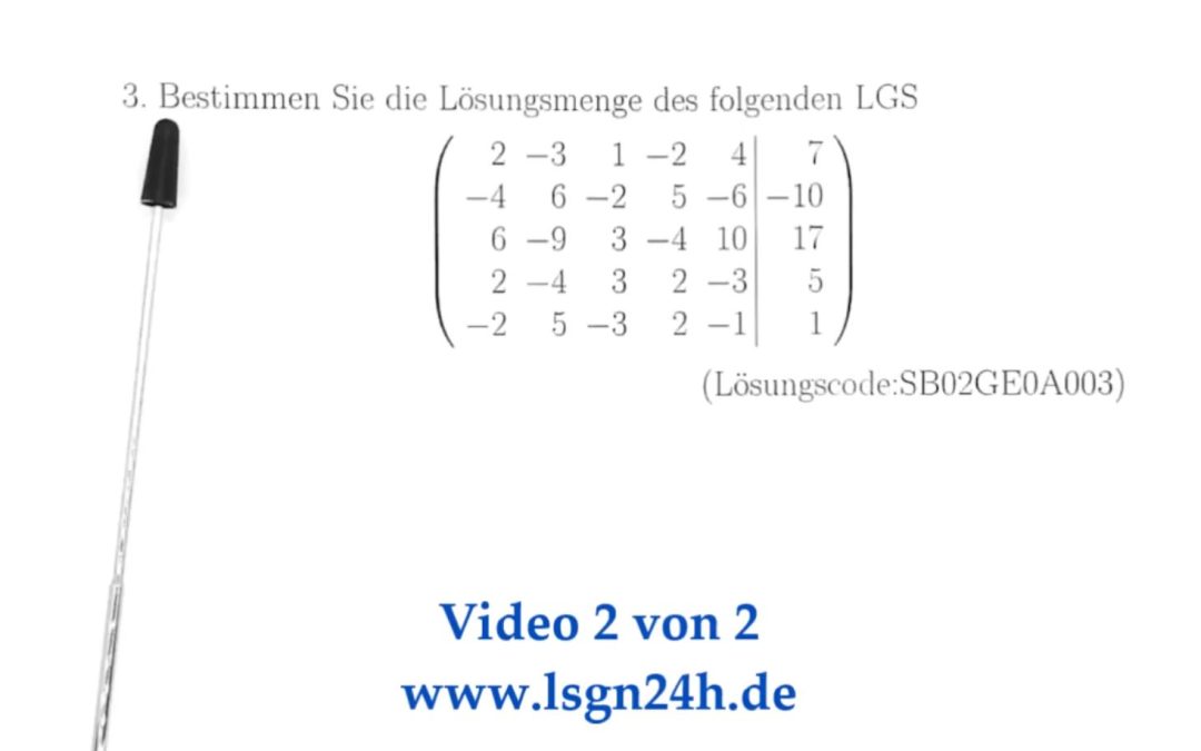 Wie lautet die Lösung des $(5,5)$- LGS? (2 von 2)