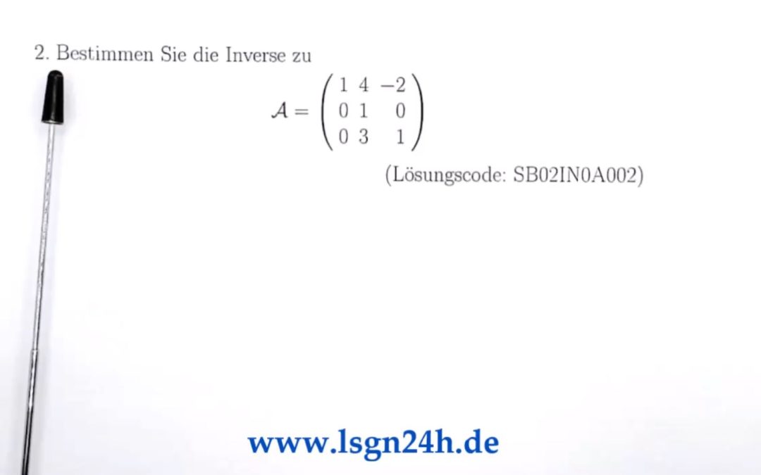 Wie lautet die Inverse zu $\mathcal{A}$?