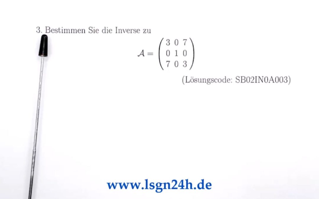 Welche Inverse ergibt sich hier? (Ginge es auch einfacher?)