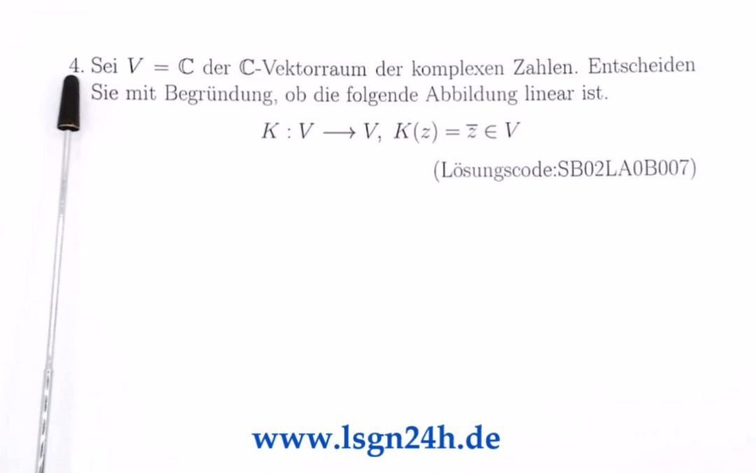 Ist die komplexe Konjugation linear auf $\mathbb{C}$?