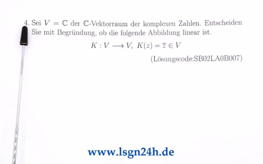 Ist die komplexe Konjugation linear auf $\mathbb{C}$?