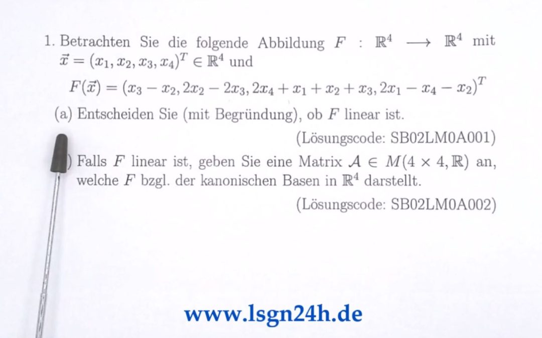 Ist $F:\mathbb{R}^4\to\mathbb{R}^4$ linear?