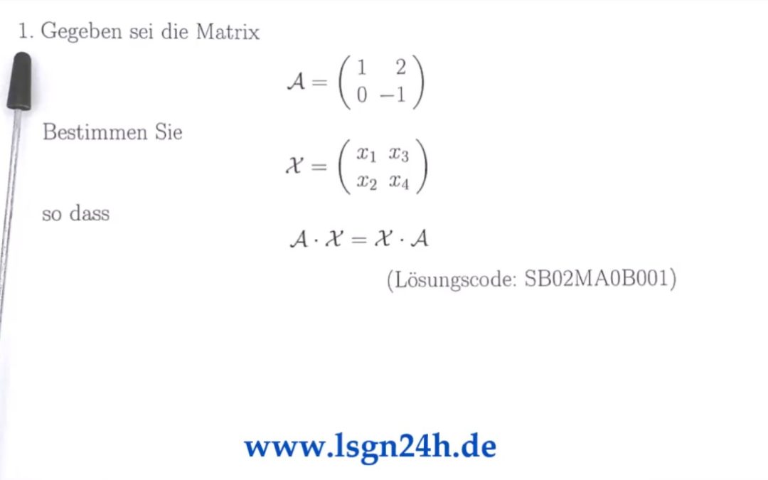 Wie sehen die Matrizen aus, die mit $\mathcal{A}$ vertauschen?