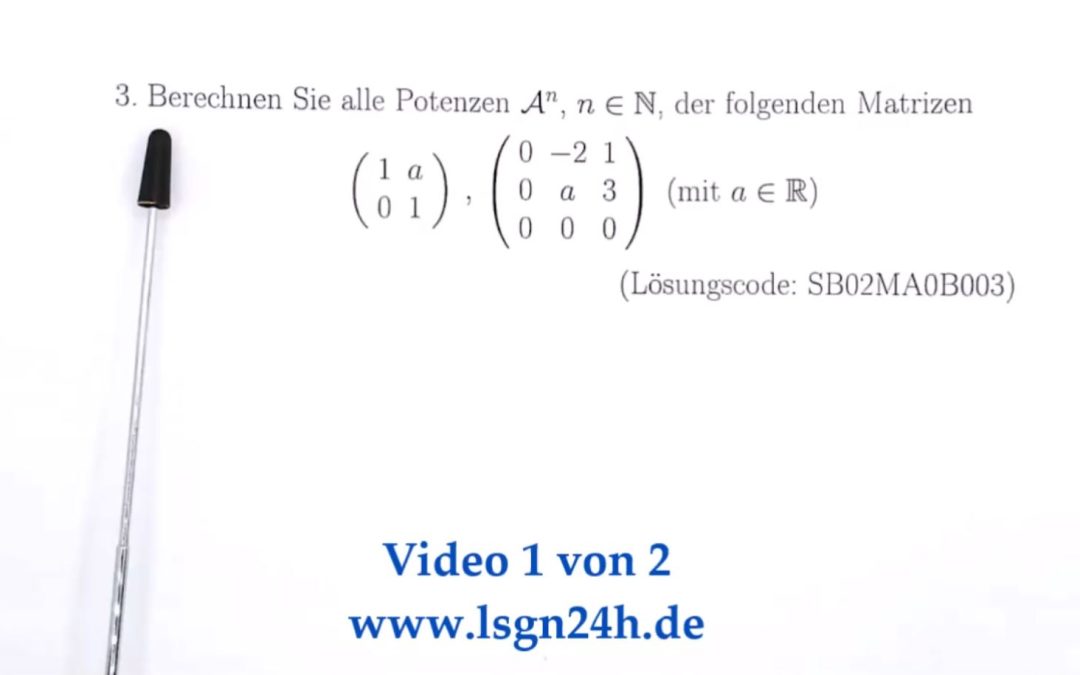 Wie berechnen sich die Potenzen der $(2\times 2)$-Matrix?