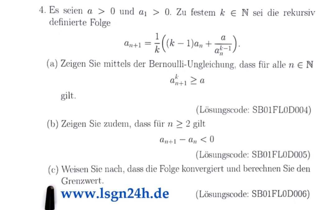 Konvergiert die Folge und wenn ja, gegen welchen Grenzwert?