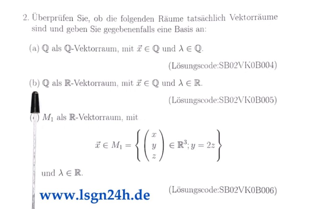 Sind die rationalen Zahlen ein $\mathbb{R}$-Vektorraum?