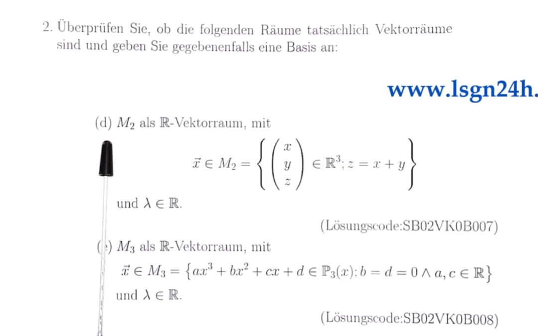 Ist $M_2\subset\mathbb{R}^3$ ein $\mathbb{R}$-Vektorraum?