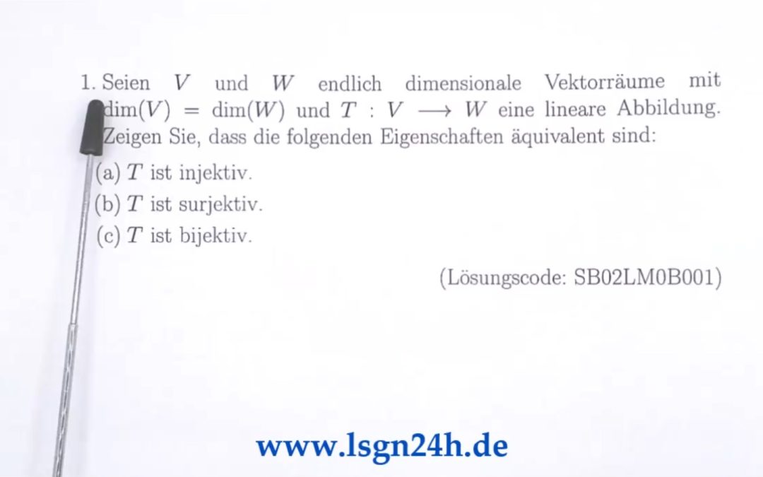 Gelten inj., surj, und bij. für lineare Abbildungen immer gleichzeitig?
