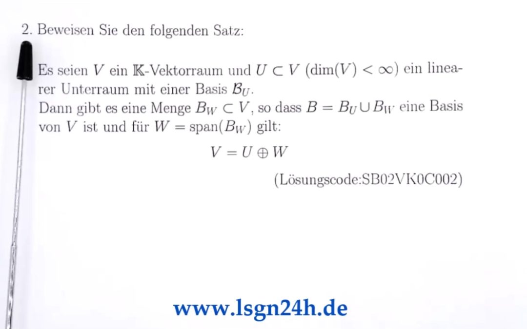 Wie findet man die gesuchte Teilbasis?