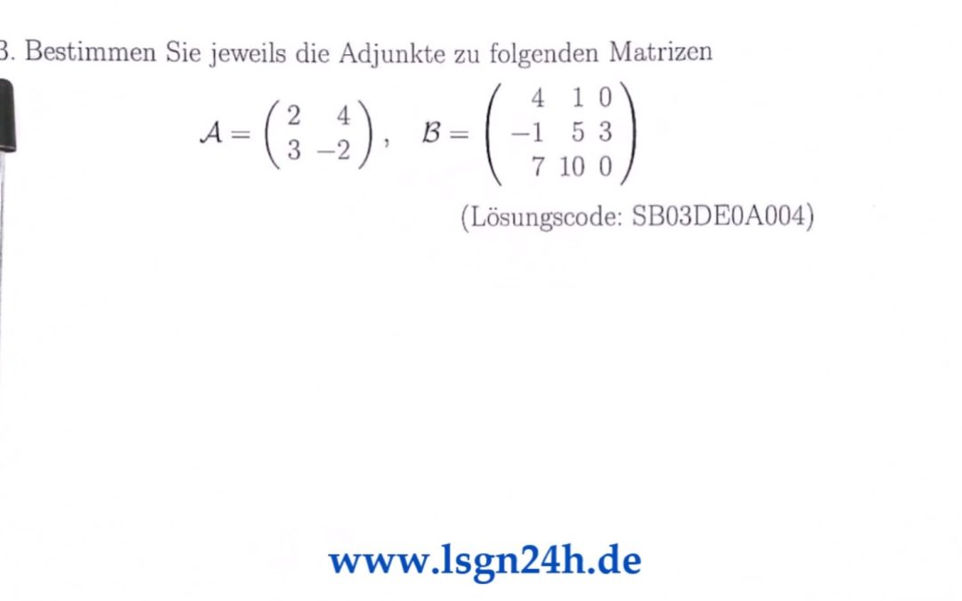 Wie lauten die Adjunkten?
