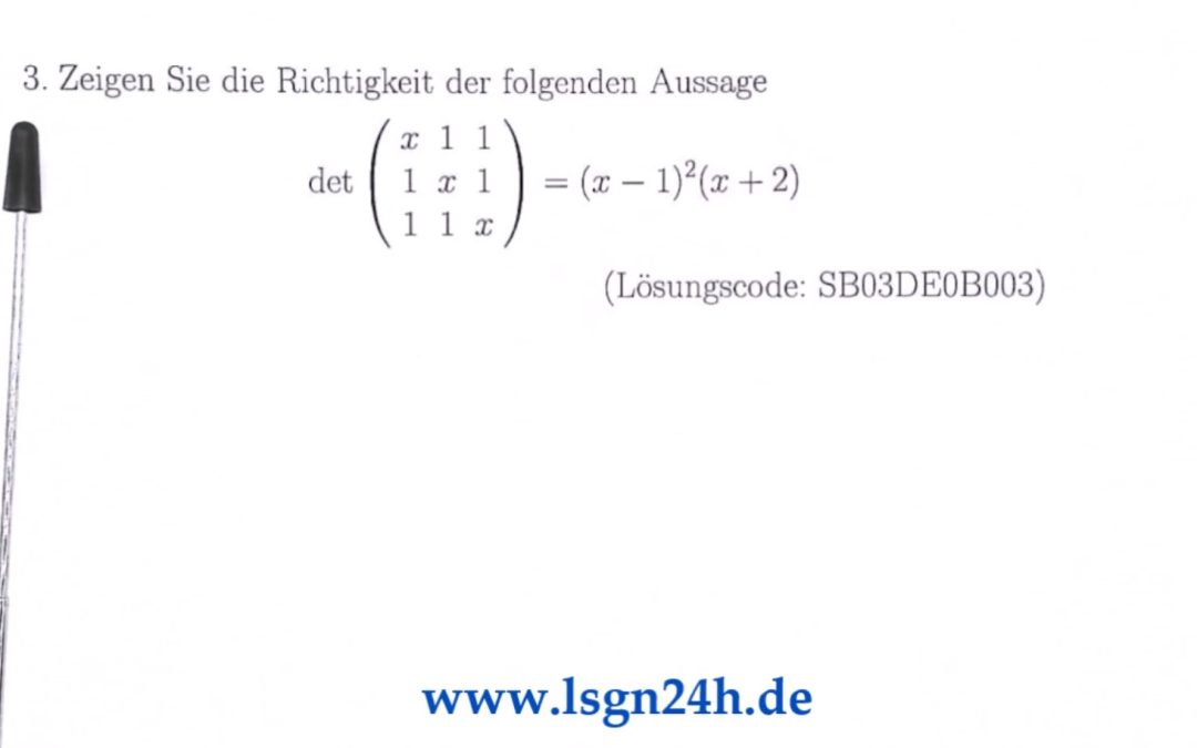 Ist diese Determinante korrekt berechnet?