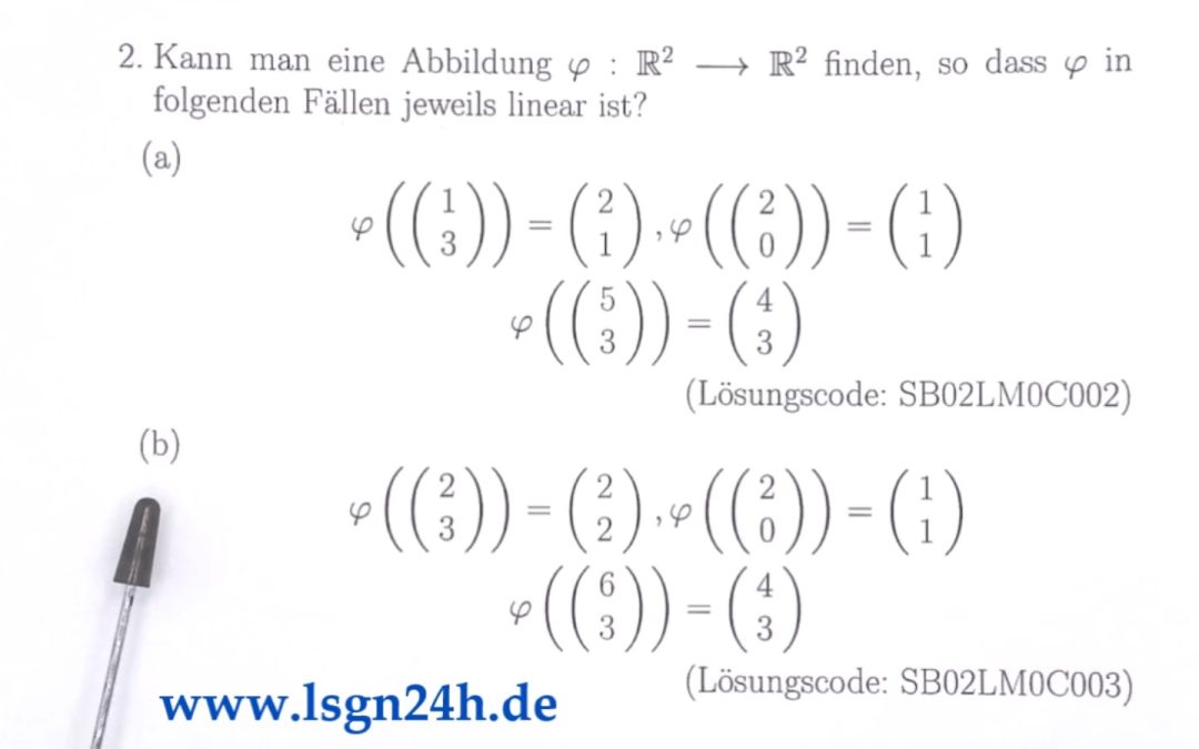 Kann diese lineare Abbildung existieren? (2 von 2)
