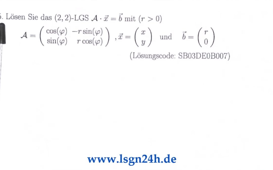 Welche Lösung besitzt das LGS?