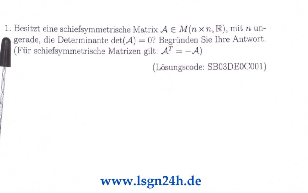 Ist die Determinante wirklich gleich Null?
