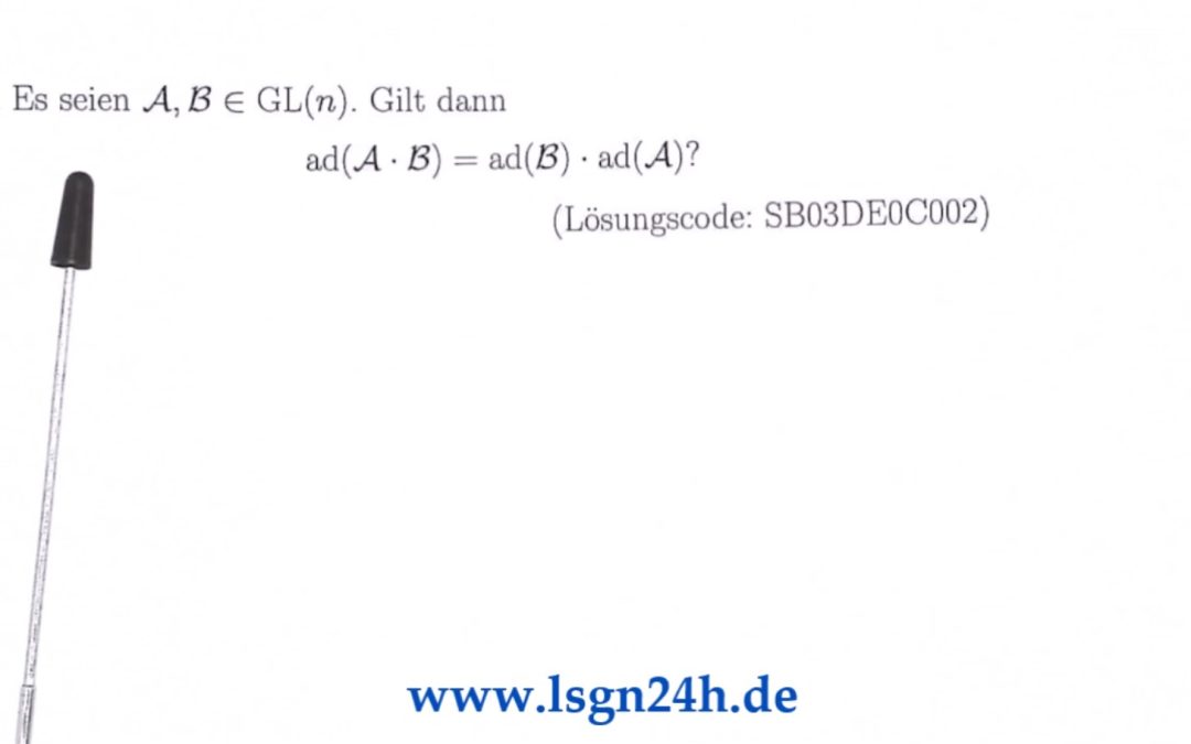 Ist die Adjunkte des Produktes gleich dem kommutierten Produkt der Adjunkten?
