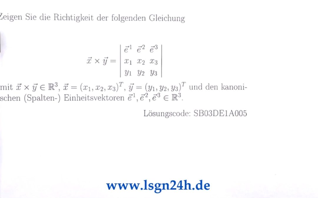 Ist die Darstellung des Kreuzproduktes korrekt?