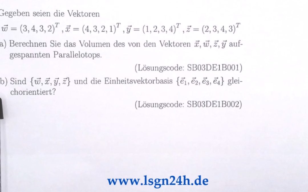 Sind die Basen im $\mathbb{R}^4$ gleich orientiert oder nicht?