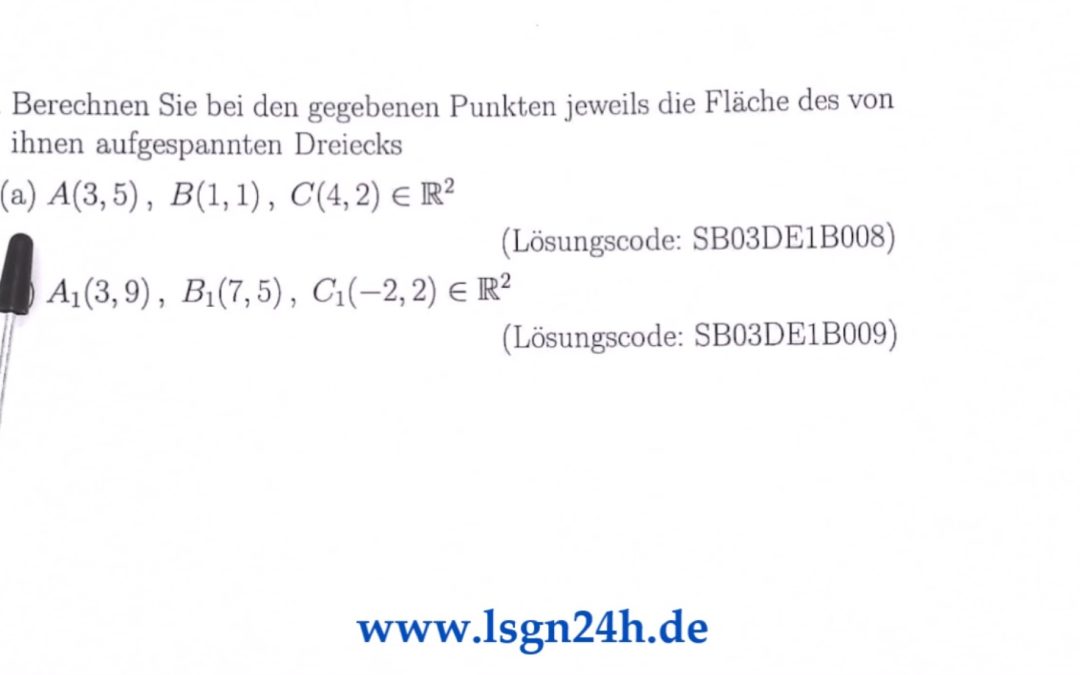 Welchen Flächeninhalt besitzt das Dreieck? (1 von 2)