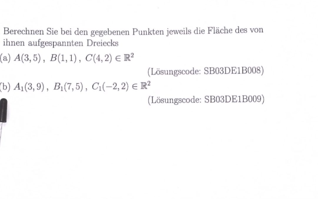 Welchen Flächeninhalt besitzt das Dreieck? (2 von 2)