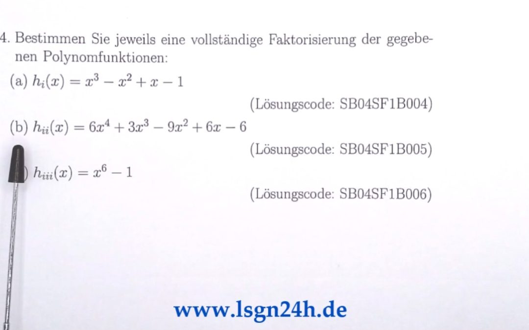 Wie kann man dieses Polynom mit nicht ganzzahliger Nullstelle faktorisieren?