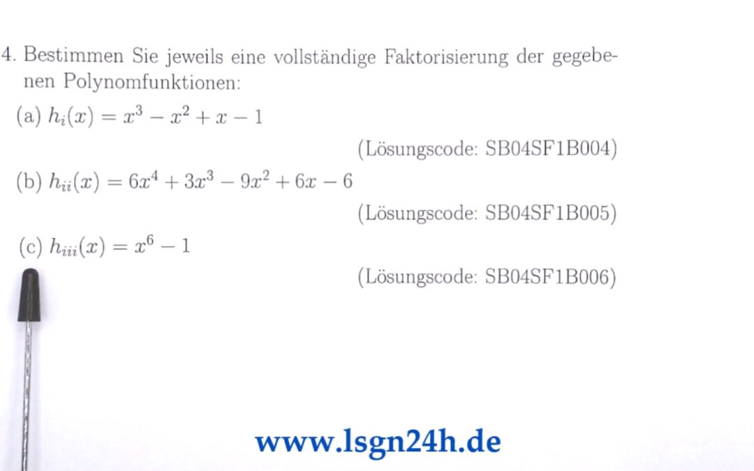 Wie faktorisiert man dieses Polynom $6.$ Grades am besten?