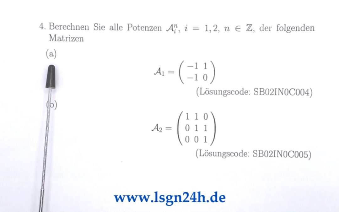 Wie lassen sich die Potenzen dieser $2\times 2$-Matrix darstellen?