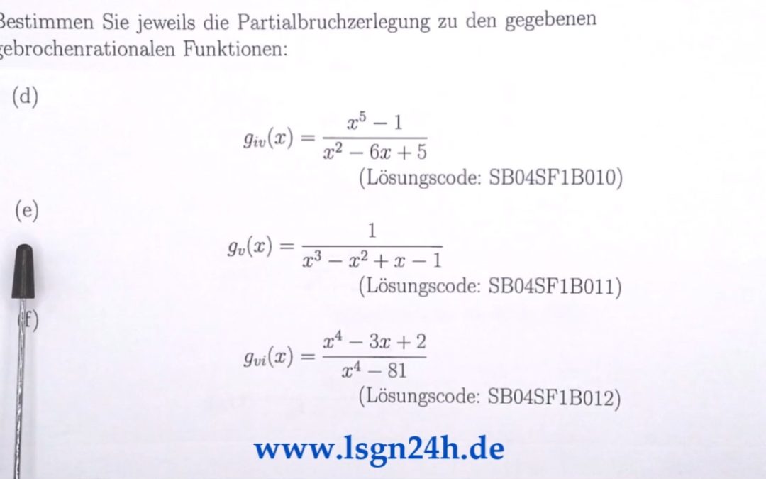Wie berechnet sich die PBZ dieser echt gebrochenrationalen Funktion?