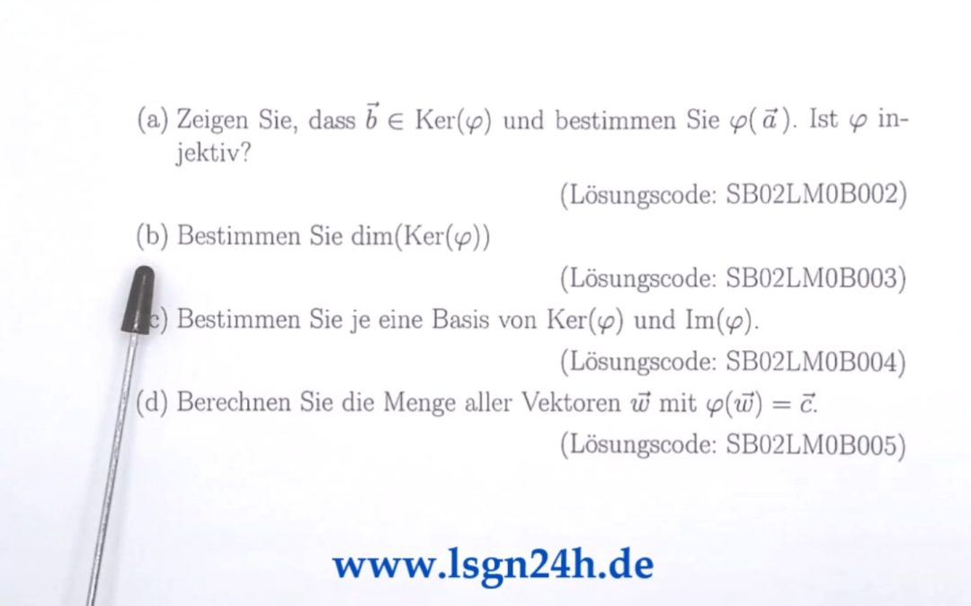 Welche Dimension besitzt der Kern von $\varphi$?
