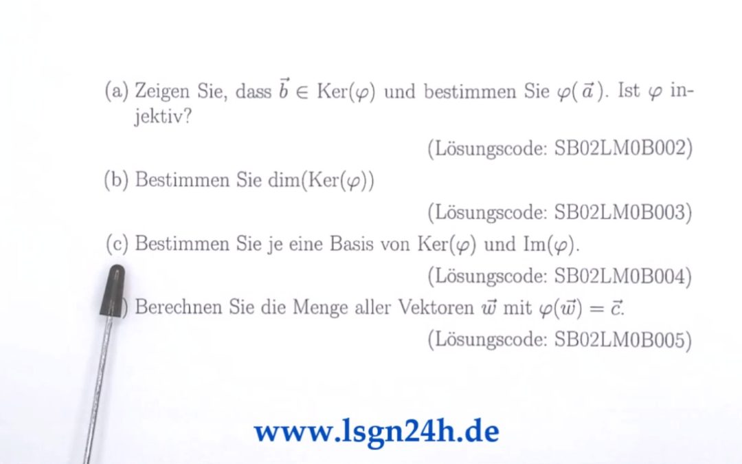 Welche Basen besitzen Kern und Bild von $\varphi$?