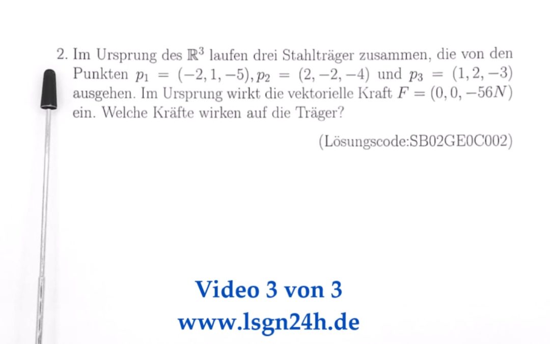 Welche Kräfte wirken auf die Träger? (3 von 3)