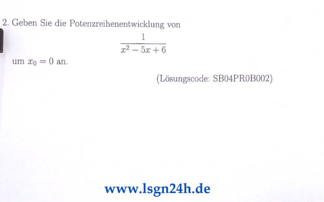 Wie lautet die Potenzreihe zu dieser echt gebrochenrationalen Funktion?