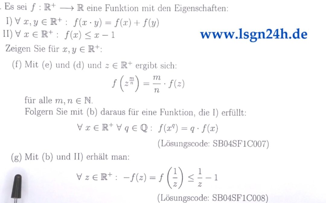 Gilt für die unbekannte Funktion die Ungleichung für $f\left( \frac{1}{z}\right)$?