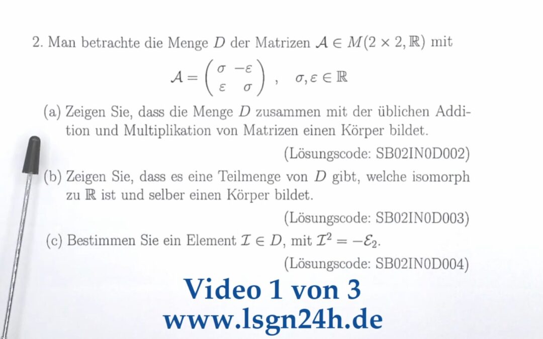 Ist die Menge $\mathcal{D}$ ein Körper? (1 von 3)