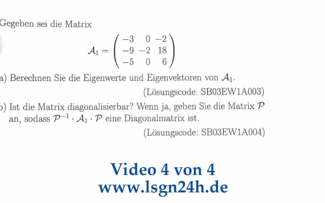 Wie lauten die EV zum EW $\lambda_3$ der Matrix $\mathcal{A}_1$? $\qquad$ (4 von 4)