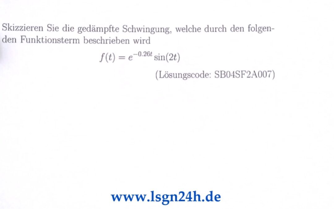 Wie lässt sich der Graph dieser gedämpften Schwingung einfach skizzieren?