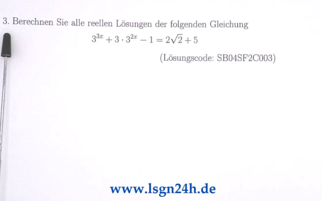 Wie lauten die Lösungen dieser Exponentialgleichung?