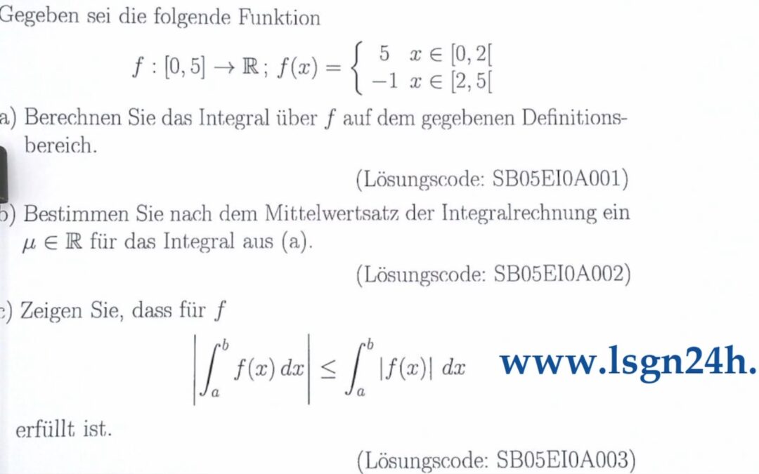 Wie kann man das Integral über diese Treppenfunktion berechnen?
