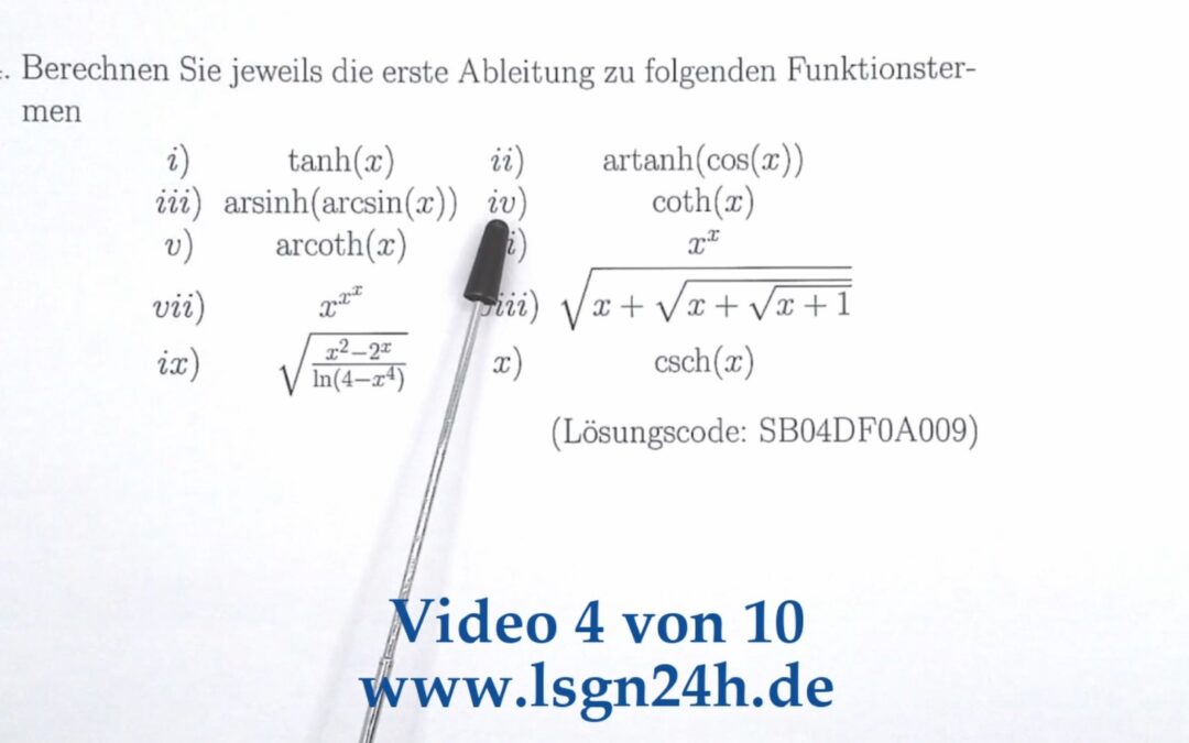 Wie berechnet sich die Ableitung von $\coth(x)$?