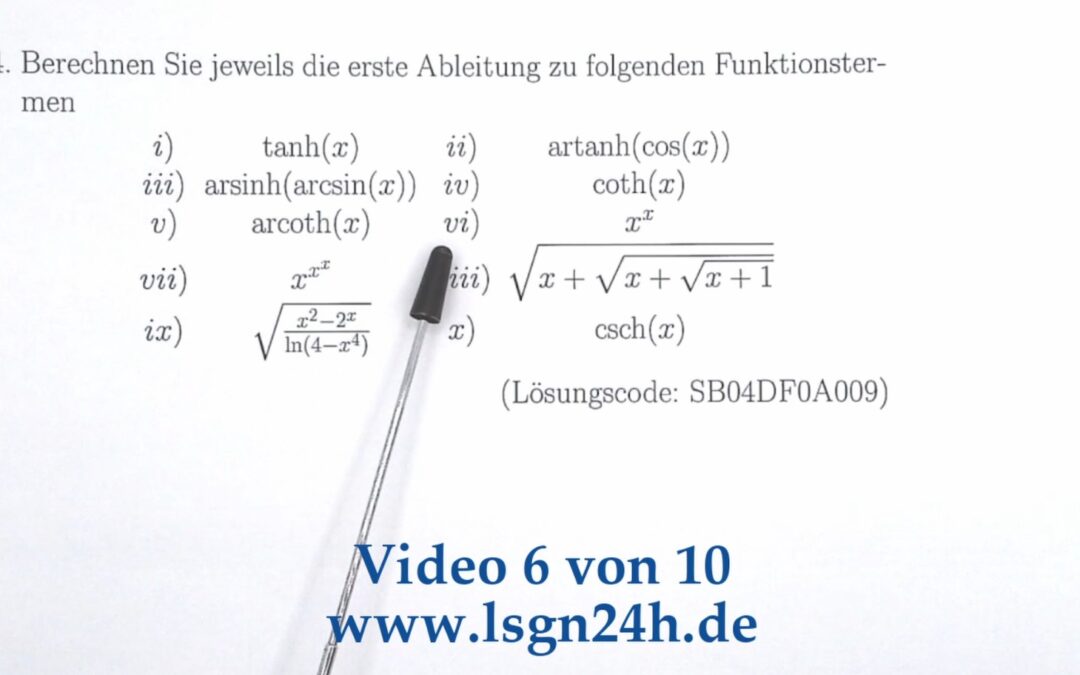 Wie berechnet sich die Ableitung von $x^x$?