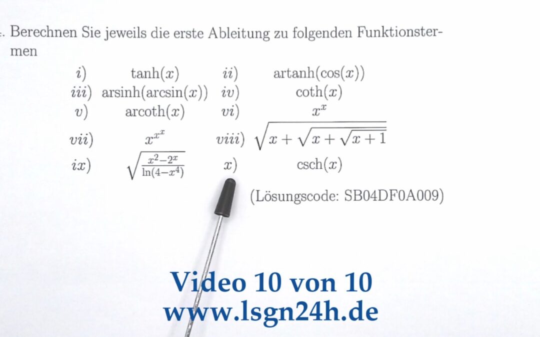 Wie berechnet sich die Ableitung des Kosekanzhyperbolikus?