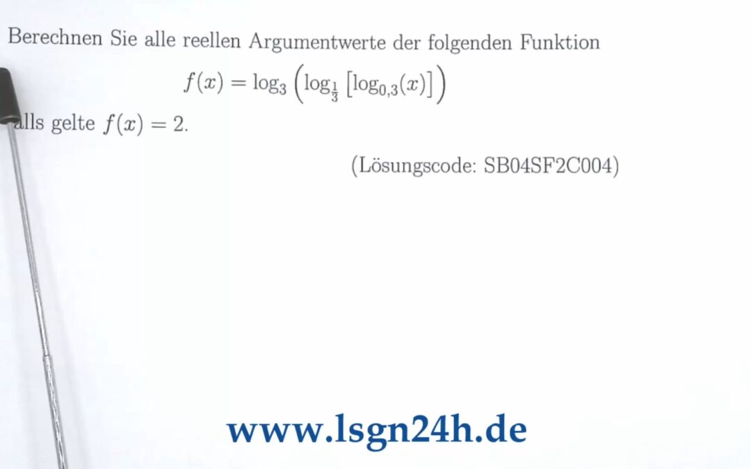 Für welches $x$ ist der Funktionswert gleich $2$?