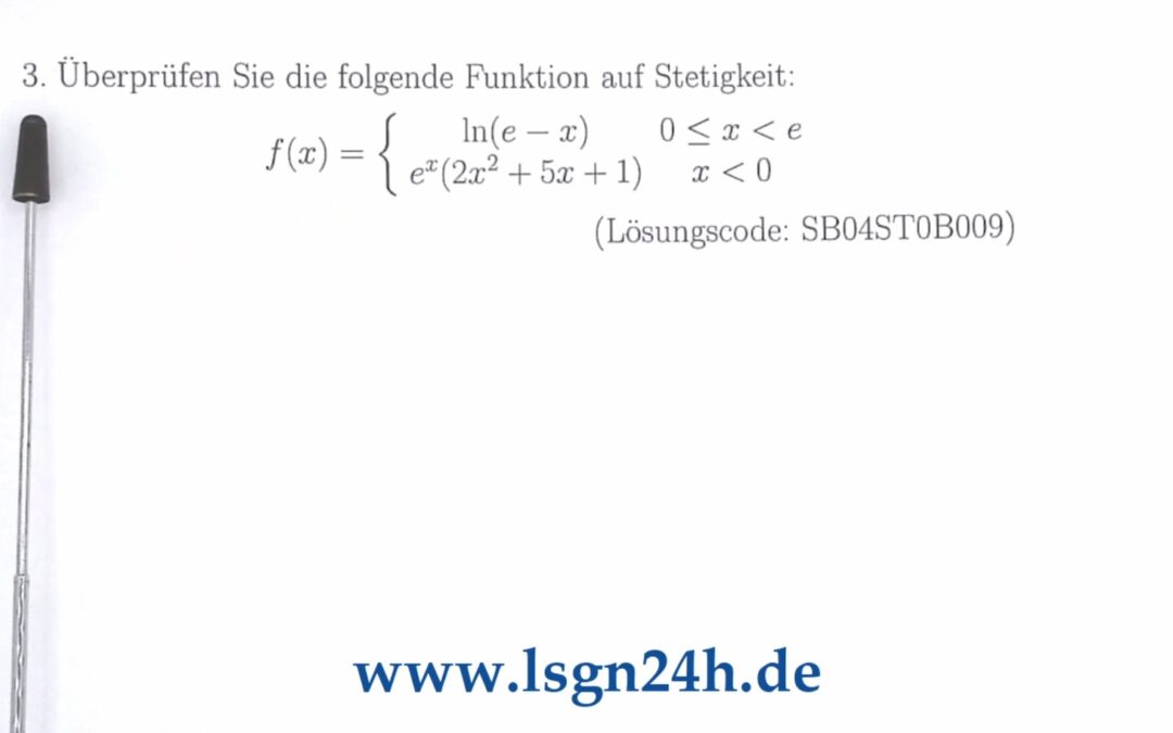 Ist die Funktion auf $\mathbb{R}$ stetig?